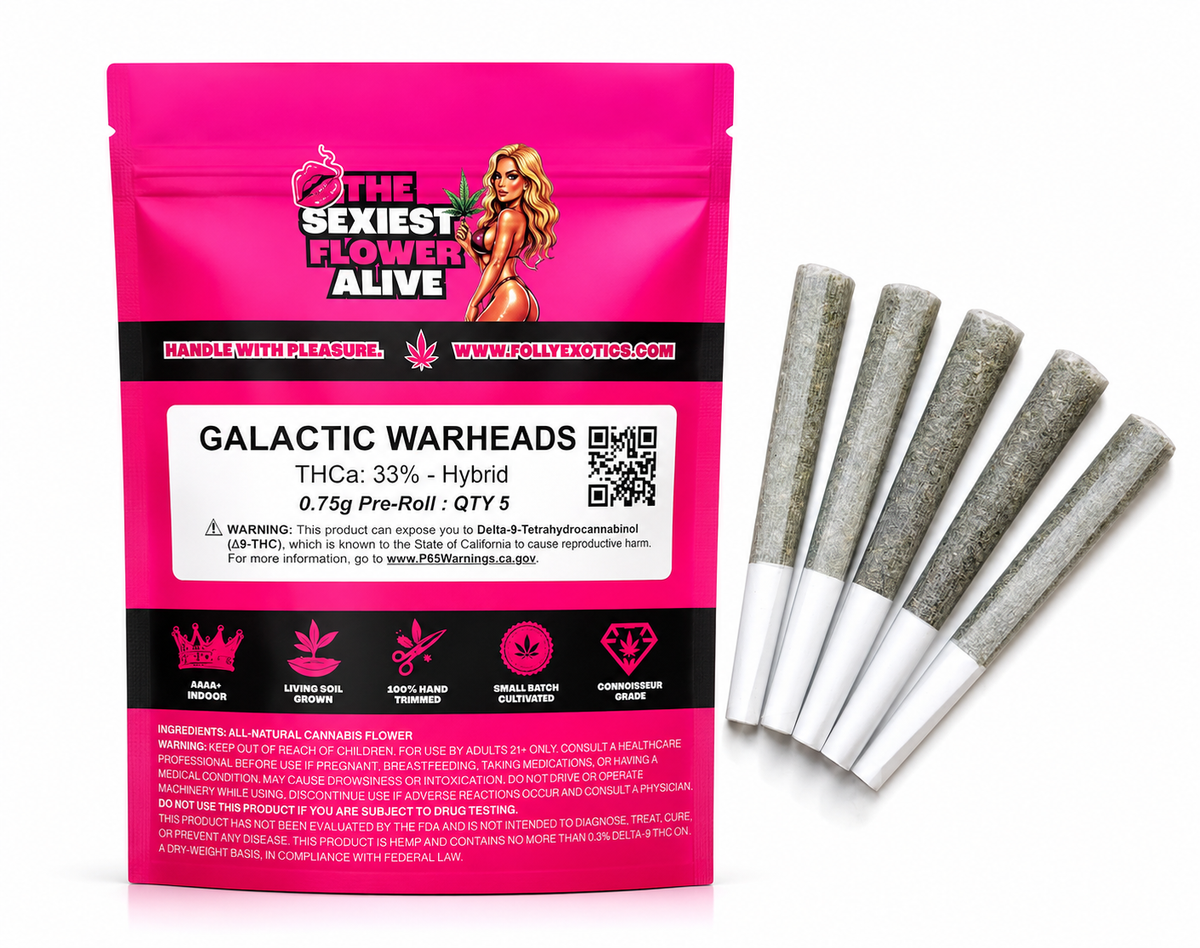 5 Pack Pre-Rolls - Folly Exotics